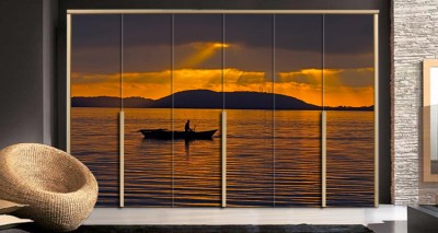 Ηλιοβασίλεμα του Αμβρακικού Ελλάδα Αυτοκόλλητα ντουλάπας 65 x 185 cm (12330)