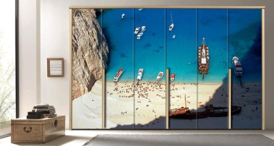 Ζάκυνθος Ελλάδα Αυτοκόλλητα ντουλάπας 61 x 185 cm