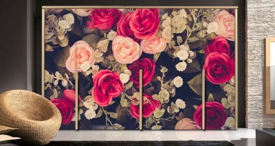Vintage λουλούδια Vintage Αυτοκόλλητα ντουλάπας 65 x 185 cm (11013)