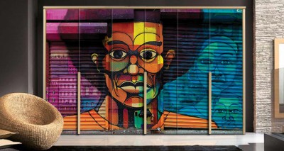 Γκράφιτι τοίχου African Φόντο – Τοίχοι Αυτοκόλλητα ντουλάπας 65 x 185 cm (12367)