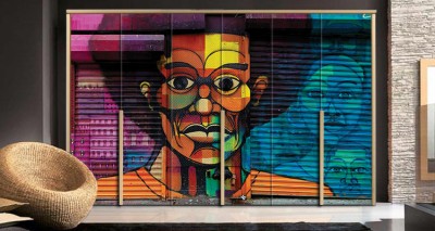 Γκράφιτι τοίχου African Φόντο – Τοίχοι Αυτοκόλλητα ντουλάπας 100 x 100 εκ.