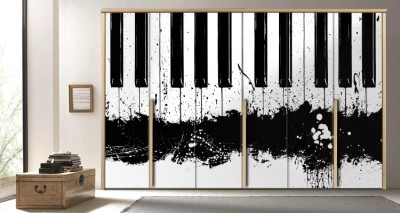 Πλήκτρα πιάνου Διάφορα Αυτοκόλλητα ντουλάπας 65 x 185 cm (12434)
