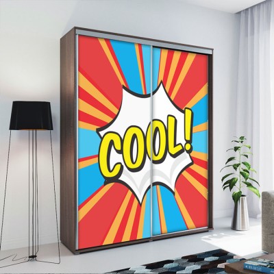 Cool! Κόμικς Αυτοκόλλητα ντουλάπας 100 x 100 εκ.