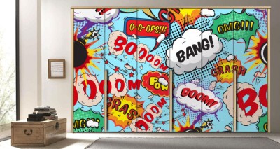 BANG! Κόμικς Αυτοκόλλητα ντουλάπας 61 x 185 cm