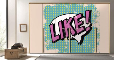 Like! Κόμικς Αυτοκόλλητα ντουλάπας 61 x 185 cm