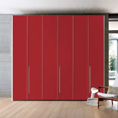 Medium-Red Μονόχρωμα Αυτοκόλλητα ντουλάπας 40 x 123 εκ.
