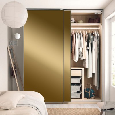 Gold Μονόχρωμα Αυτοκόλλητα ντουλάπας 40 x 123 εκ.