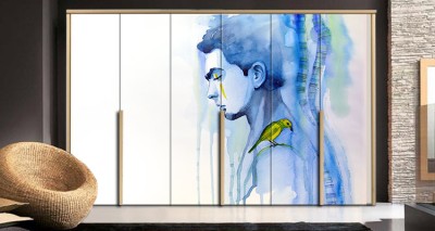 Νέαρος άνδρας Ζωγραφική Αυτοκόλλητα ντουλάπας 65 x 185 cm (19622)