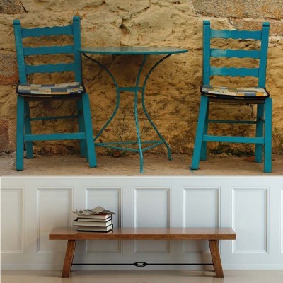 Τραπέζι και καρέκλες, Ελλάδα Ελλάδα Ταπετσαρίες Τοίχου 78 x 120 cm (21440)