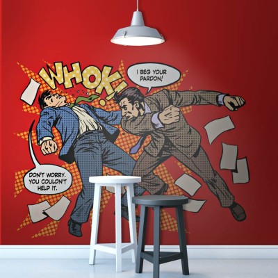 Men fighting! Κόμικς Ταπετσαρίες Τοίχου 87 x 116 cm (21091)