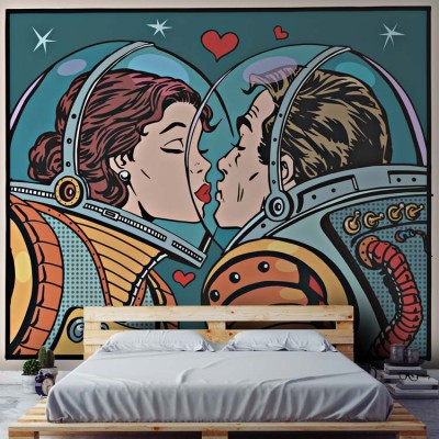 Φιλιά στο διαστημά Κόμικς Ταπετσαρίες Τοίχου 87 x 116 cm (21095)