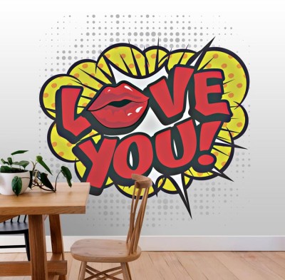 Love You! Κόμικς Ταπετσαρίες Τοίχου 100 x 100 cm (21098)