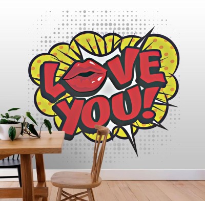 Love You! Κόμικς Ταπετσαρίες Τοίχου 100 x 100 εκ.