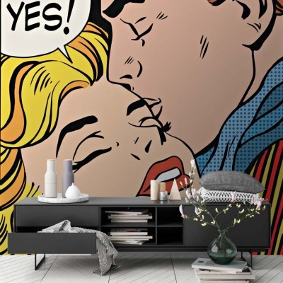 Ναι!Είναι αγάπη! Κόμικς Ταπετσαρίες Τοίχου 100 x 100 cm (22010)