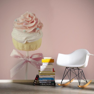 Ροζ cupcake Φαγητό Ταπετσαρίες Τοίχου 121 x 80 cm (21849)