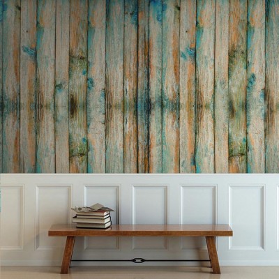 Μπλε ξύλινος τοίχος Φόντο – Τοίχοι Ταπετσαρίες Τοίχου 80 x 120 cm (21552)