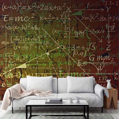 Φόντο με μαθηματικές εξισώσεις Φράσεις Ταπετσαρίες Τοίχου 120 x 120 cm (21806)