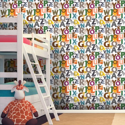 Αλφάβητος Παιδικά Ταπετσαρίες Τοίχου 100 x 100 cm (35375)