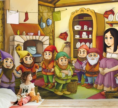 Η χιονάτη και οι επτά νάνοι Παιδικά Ταπετσαρίες Τοίχου 75 x 110 cm (35159)