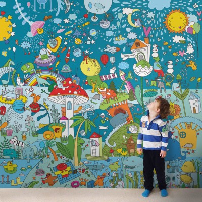 Μαγικός κόσμος Παιδικά Ταπετσαρίες Τοίχου 100 x 100 cm (35130)