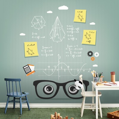 I ♥ math! Παιδικά Ταπετσαρίες Τοίχου 100 x 100 εκ.