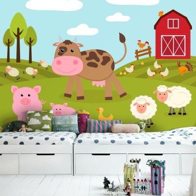 Μικρή φάρμα Παιδικά Ταπετσαρίες Τοίχου 90 x 120 cm