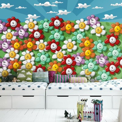 Φόντο με λουλούδια Παιδικά Ταπετσαρίες Τοίχου 90 x 120 cm (20535)