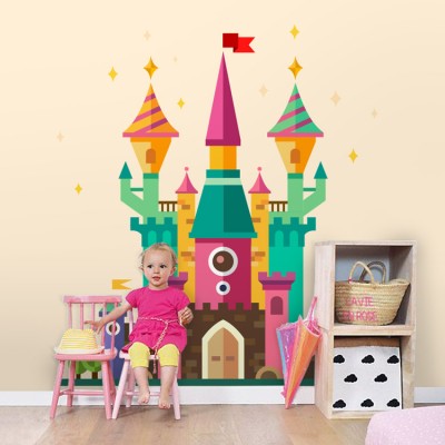 Μαγικό κάστρο Παιδικά Ταπετσαρίες Τοίχου 100 x 100 cm (20377)