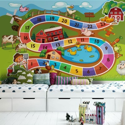 Επιτραπέζιο παιχνίδι Παιδικά Ταπετσαρίες Τοίχου 84 x 119 cm (20421)