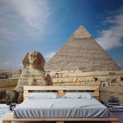 Η Σφίγγα και η Μεγάλη Πυραμίδα στην Αίγυπτο Πόλεις – Ταξίδια Ταπετσαρίες Τοίχου 83 x 110 cm (21029)