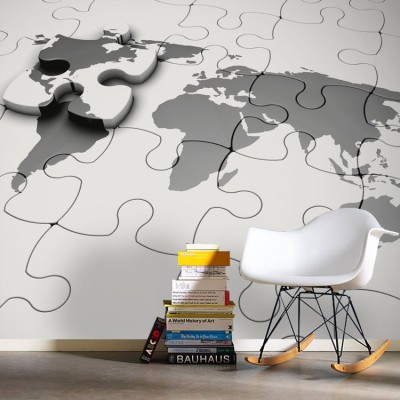 Παζλ παγκόσμιου χάρτη Τεχνολογία – 3D Ταπετσαρίες Τοίχου 90 x 120 cm (22002)