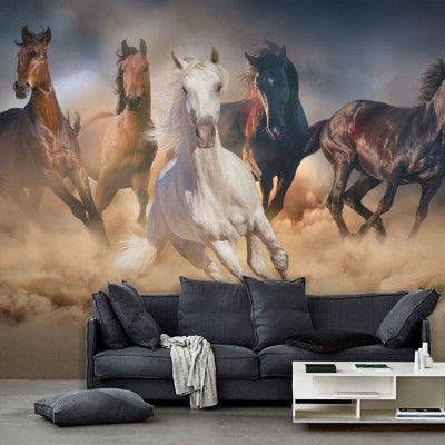 Κοπάδι από Άλογα Ζώα Ταπετσαρίες Τοίχου 82 x 123 cm (21380)